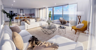 Three bedroom luxury apartment on the first floor in a seaside area in Kato Paphos, for sale