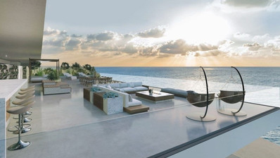 Three bedroom apartment on the seventh floor in a privileged area in Kato Paphos, for sale