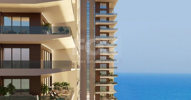 Three bedroom luxury apartment on the first floor in a beachfront area in Kato Paphos