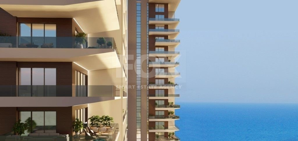 Three bedroom luxury apartment on the third floor in a beachfront area in Kato Paphos