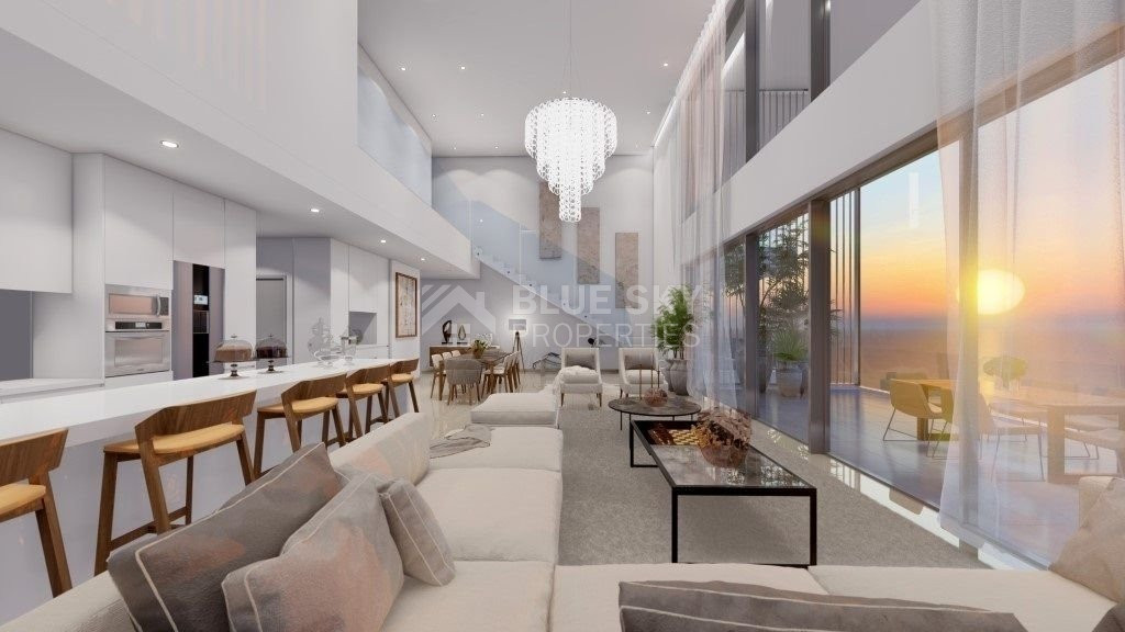 Three bedroom fabulous apartment on the 6th floor in a privileged area in Kato Paphos, for sale