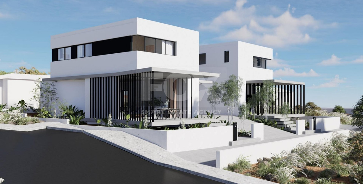 Stunning, modern design two-storey villa located in Konia, Paphos, combing tranquility, amazing view