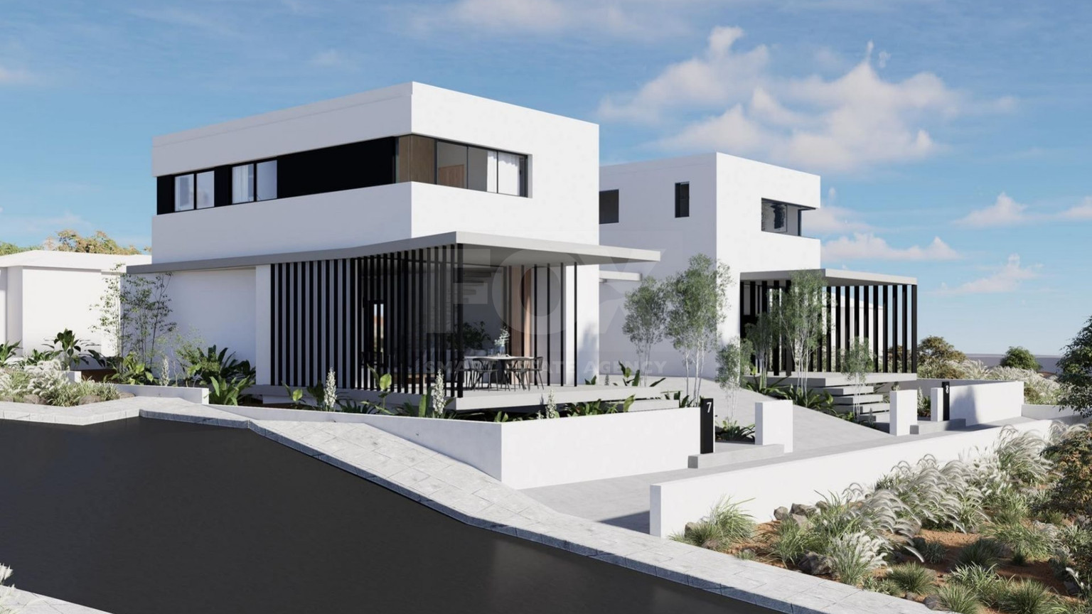 Stunning, modern design two-storey villa located in Konia, Paphos, combing tranquility, amazing view