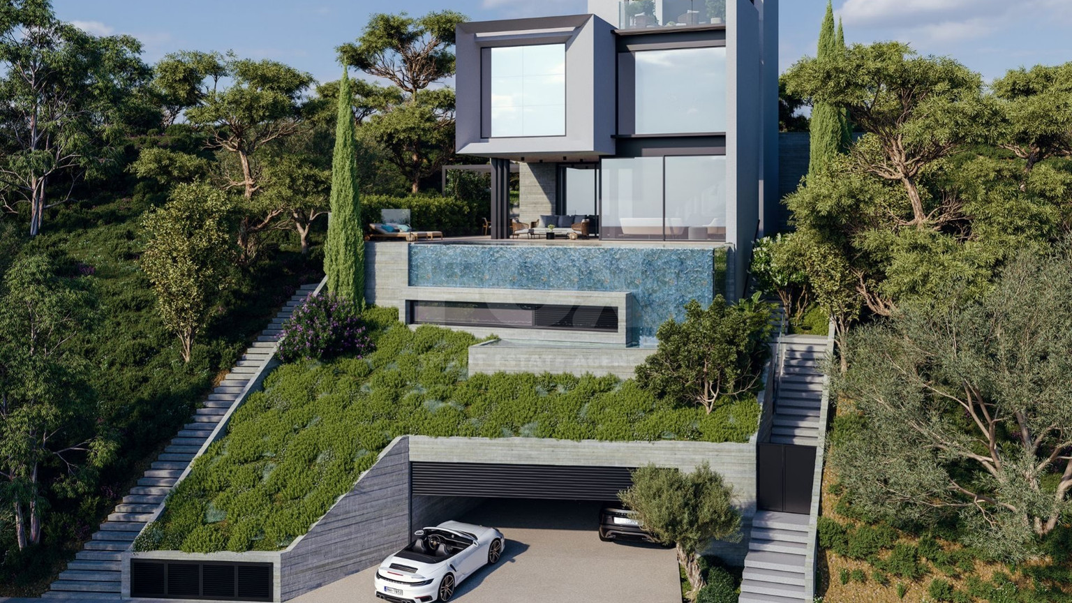 Seven Bedroom Luxury Villa in Mouttagiaka with a spectacular sea and Limassol views