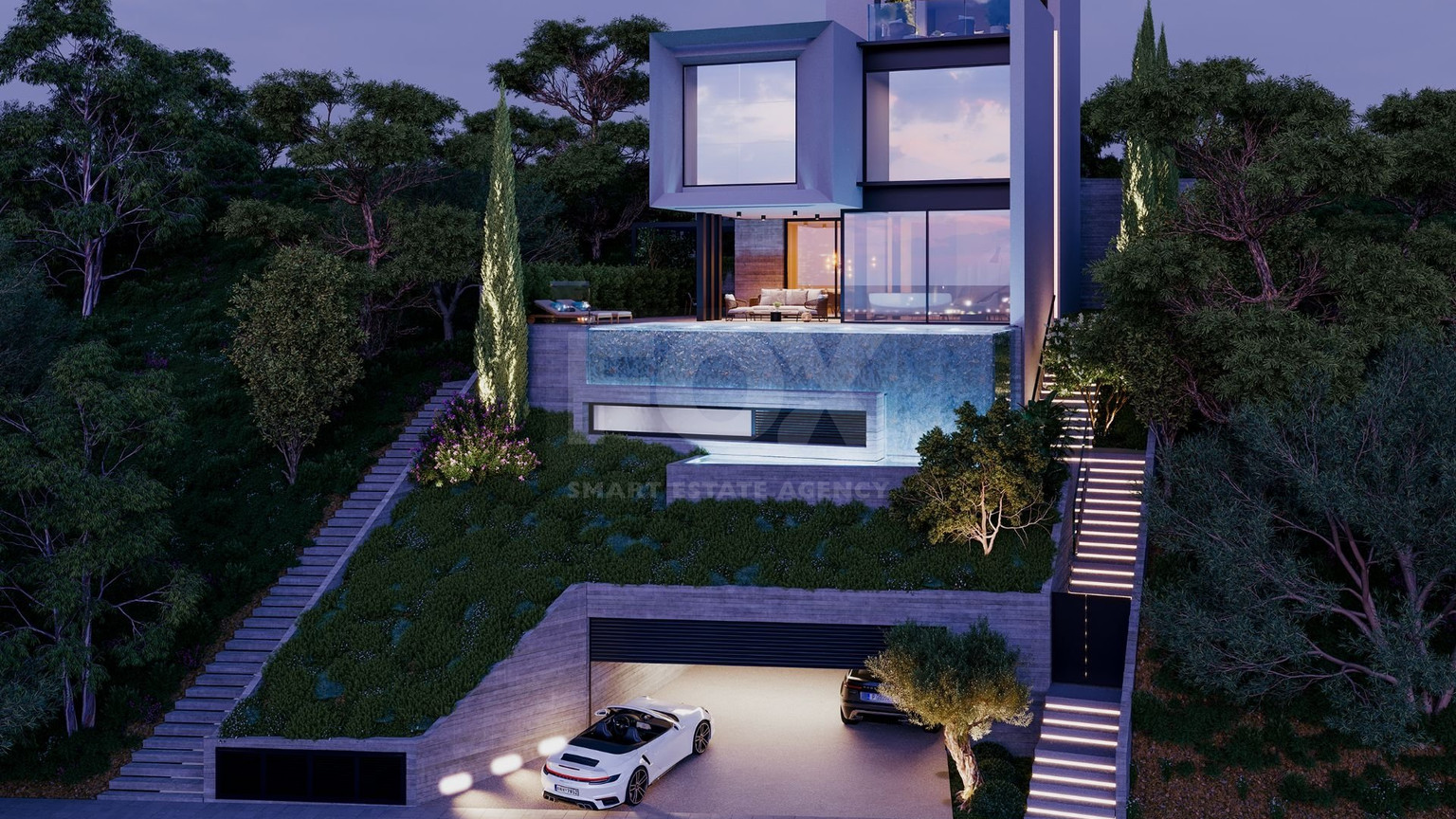 Seven Bedroom Luxury Villa in Mouttagiaka with a spectacular sea and Limassol views