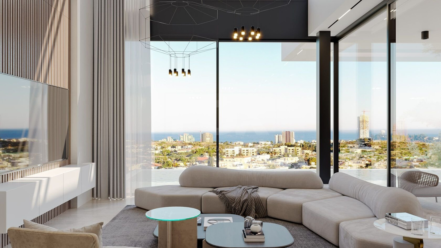 Seven Bedroom Luxury Villa in Mouttagiaka with a spectacular sea and Limassol views