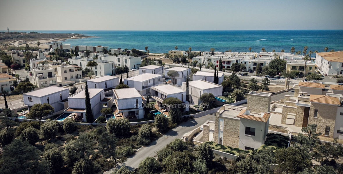 A luxury three bedroom,  beachfront villa,  in Tomb of the Kings area in Paphos