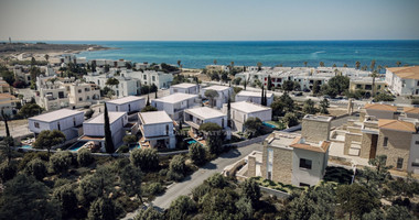 A luxury three bedroom,  beachfront villa,  in Tomb of the Kings area in Paphos