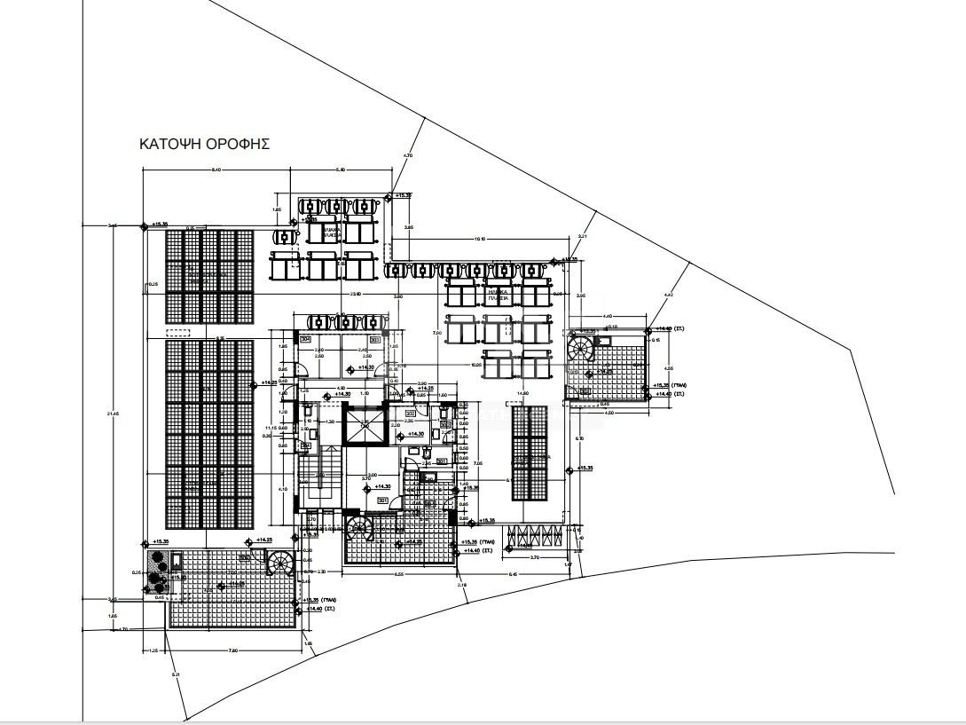 Top floor three bedroom apartment with roof garden for sale in Panthea, Limassol