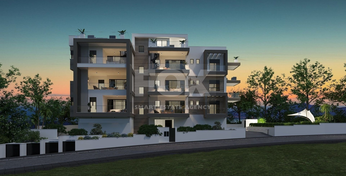 Top floor three bedroom apartment with roof garden for sale in Panthea, Limassol