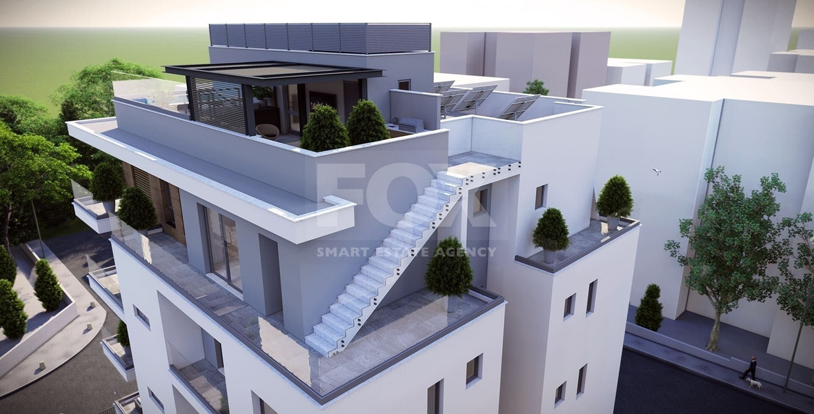 Luxury three bedroom penthouse with  private roof garden and swimming pool for sale in Neapolis