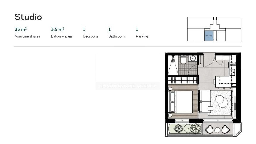 Modern Two-Bedroom, Two-Bath Residence in Paphos – Prime Location & Amenities- Sea View