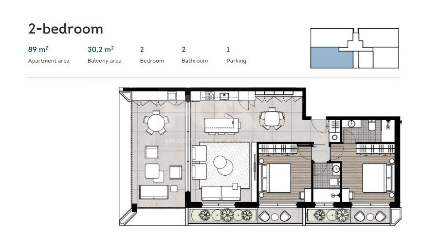 One bedroom fabulous apartment on first floor in the center of Paphos