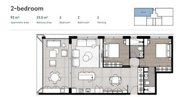 One bedroom fabulous apartment on first floor in the center of Paphos