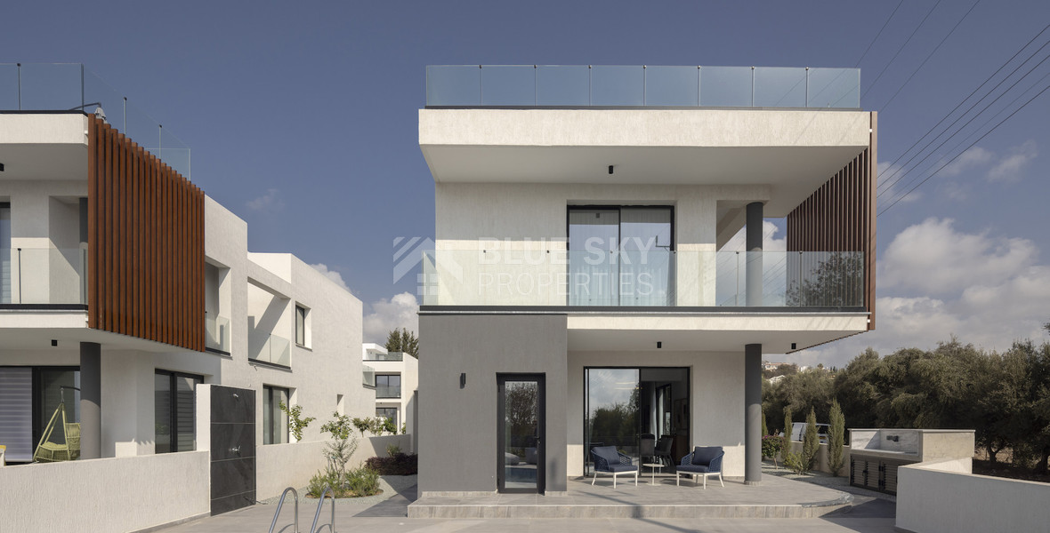 Four bedroom villa with roof garden and private swimming pool, in Paphos