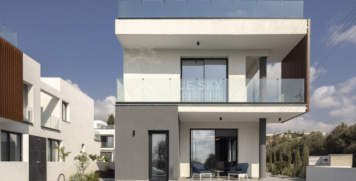 Four bedroom villa with roof garden and private swimming pool, in Paphos