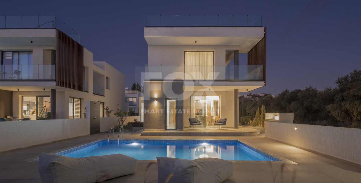 Four bedroom villa with roof garden and private swimming pool, in Paphos