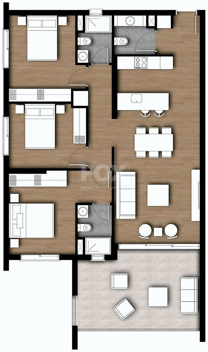 Amazing 3 bedroom apartment for sale in Zakaki, Limassol