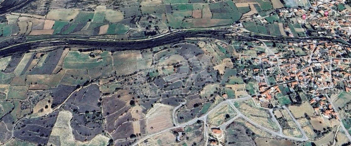 Residential land for sale with amazing panoramic view in Pachna, Limassol