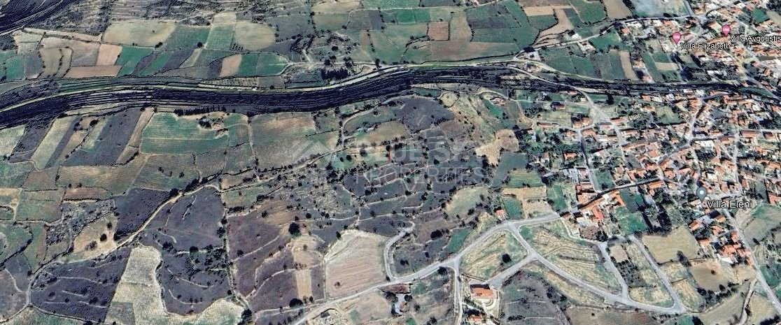 Residential land for sale with amazing panoramic view in Pachna, Limassol