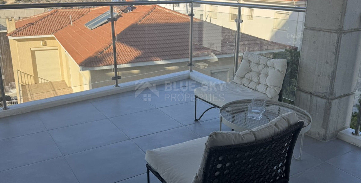 Two bedroom apartment for rent with stunning views in Panthea, Limassol