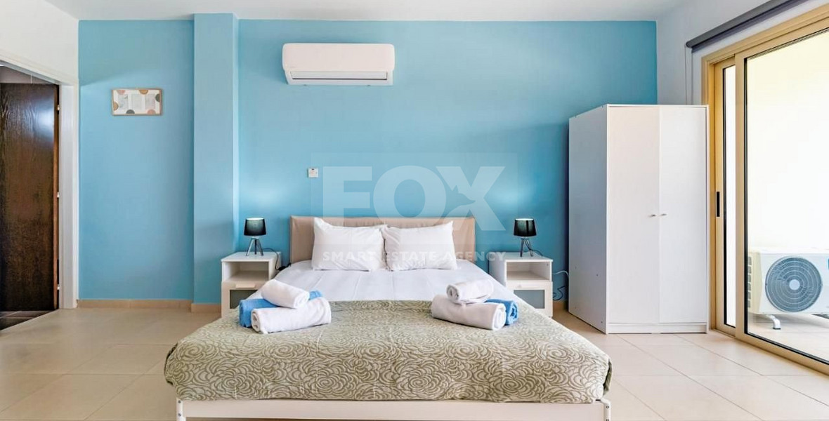 Fully furnished Studio with communal swimming pool and sea views located in Pegeia, Paphos