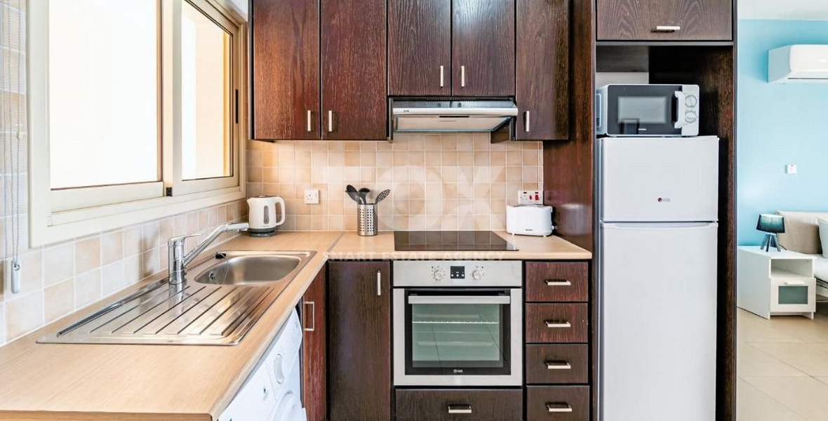 Fully furnished Studio with communal swimming pool and sea views located in Pegeia, Paphos