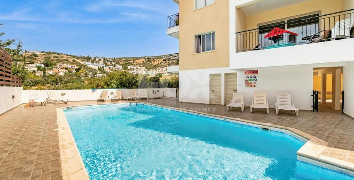 Fully furnished Studio with communal swimming pool and sea views located in Pegeia, Paphos