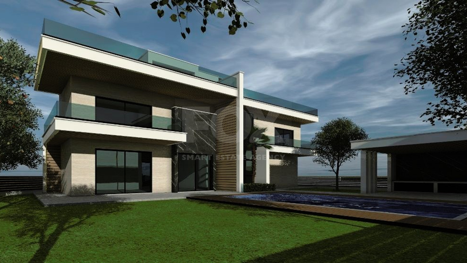 Modern 4 bedroom villa with swimming pool for sale in Agios Tychon, Limassol