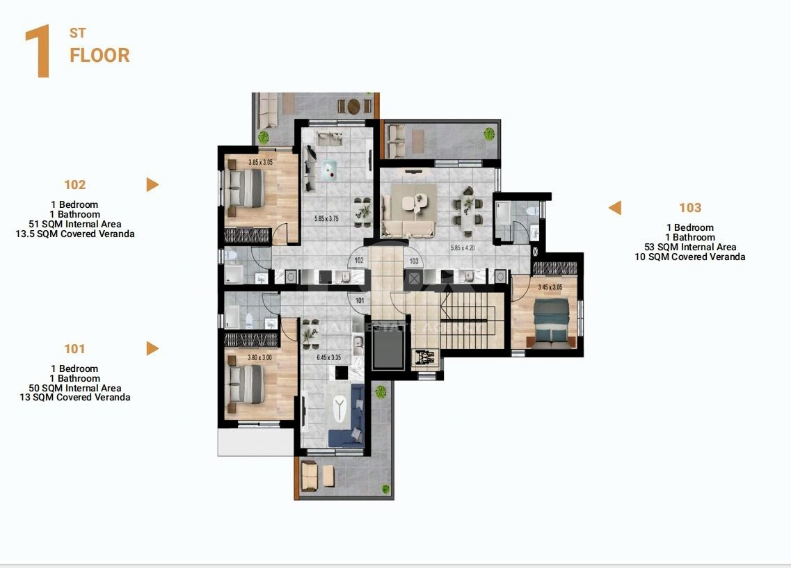 One bedroom apartment for sale in Zakaki, Limassol
