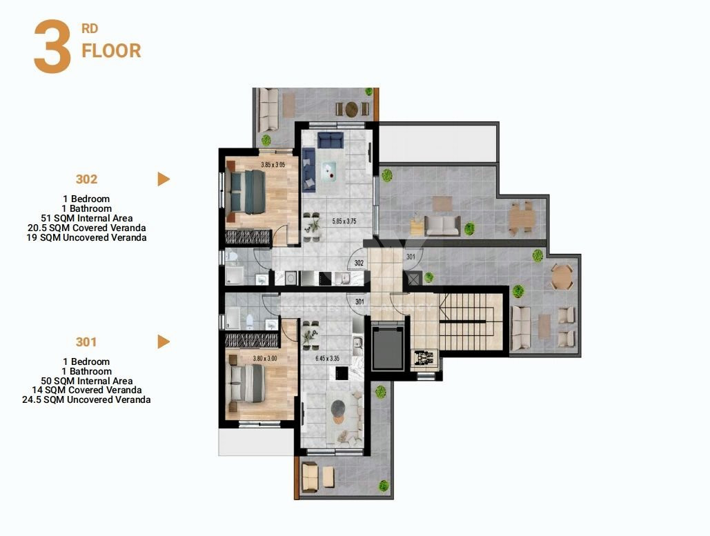 Modern One bedroom apartment for sale in Zakaki, Limassol