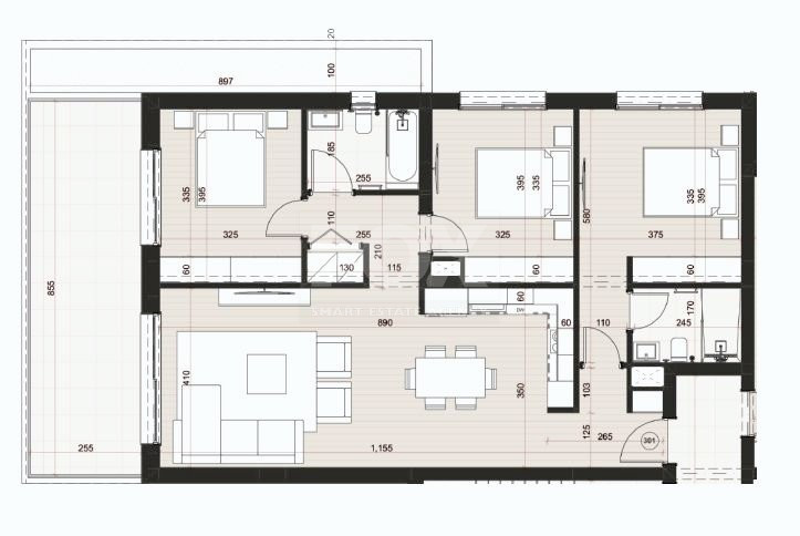 Three bedroom apartment for sale in Mesa Geitonia, Limassol