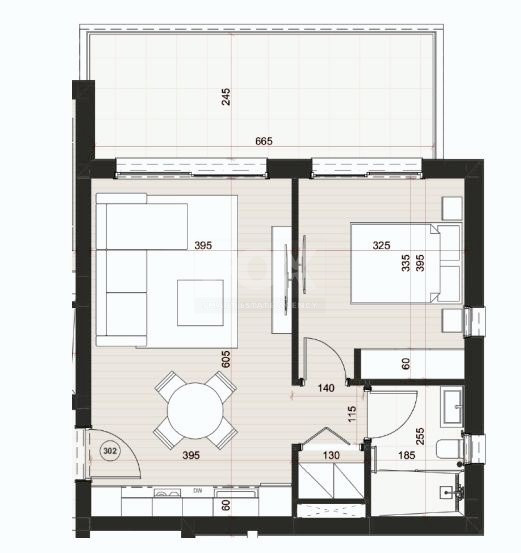 One bedroom top floor apartment for sale in Mesa Geitonia, Limassol