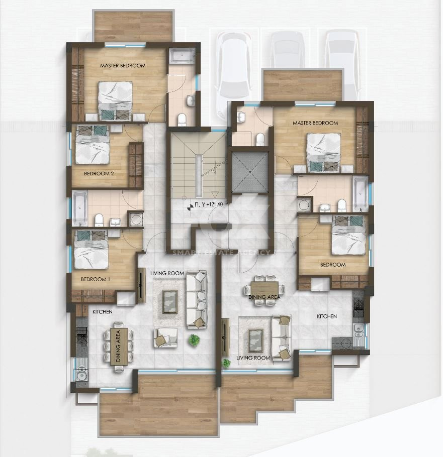 Under Construction Three Bedroom Apartment in Ypsonas