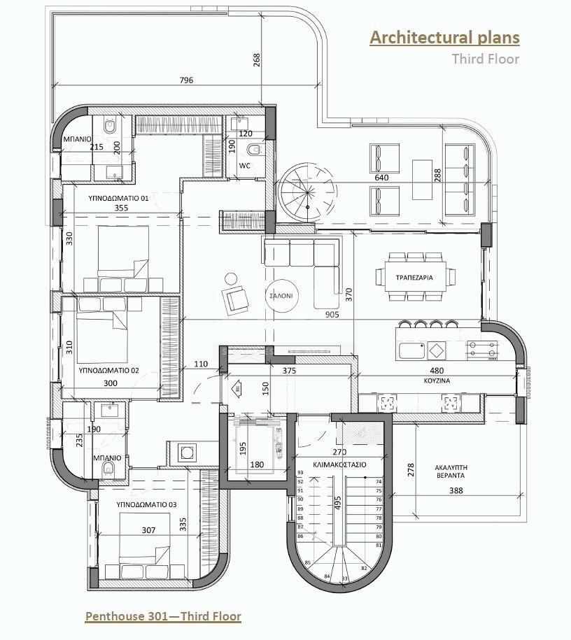 Brand New-Modern Design, Top Quality Three Bedroom Penthouse Apartment In Panthea Area With Roof Garden