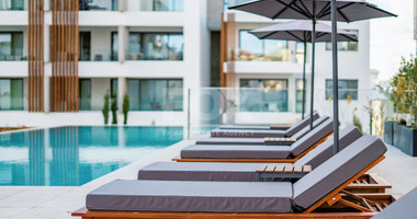 Three bedroom luxury penthouse on fifth floor in Tombs of the Kings area, Paphos