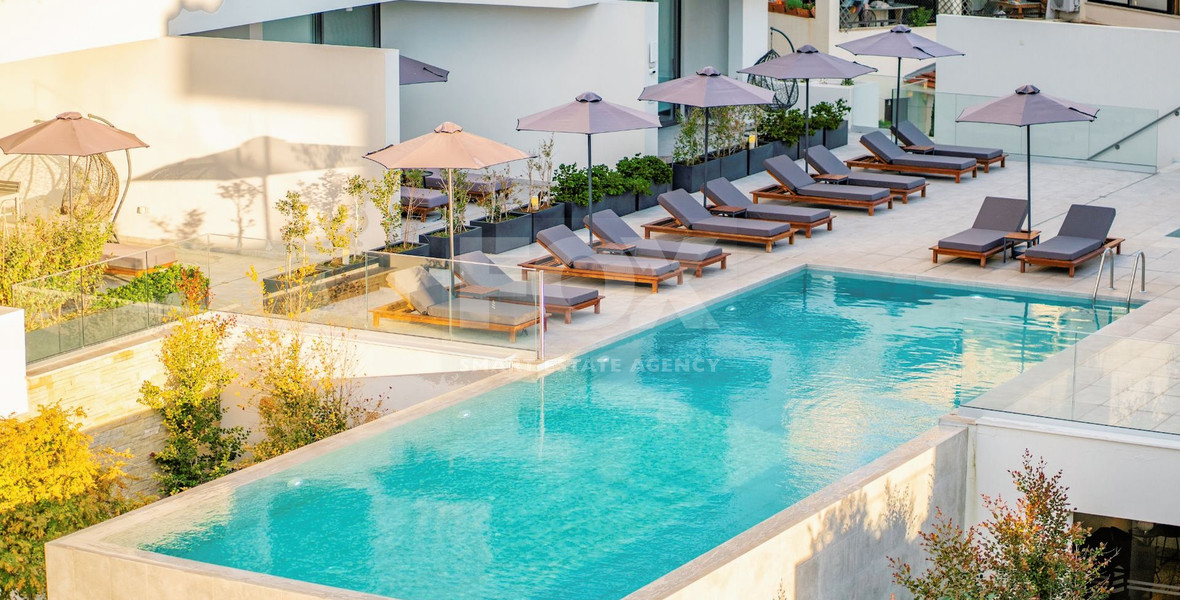 Three bedroom luxury penthouse on fifth floor in Tombs of the Kings area, Paphos