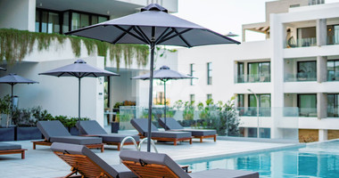 Three bedroom luxury penthouse on fifth floor in Tombs of the Kings area, Paphos