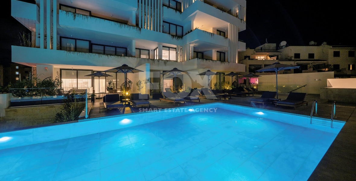 Three bedroom luxury penthouse on fifth floor in Tombs of the Kings area, Paphos