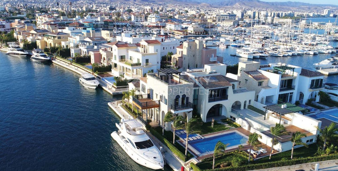 Luxury Three Bedroom Villa for sale  in Limassol Marina- Beachfront private Pool and Berth