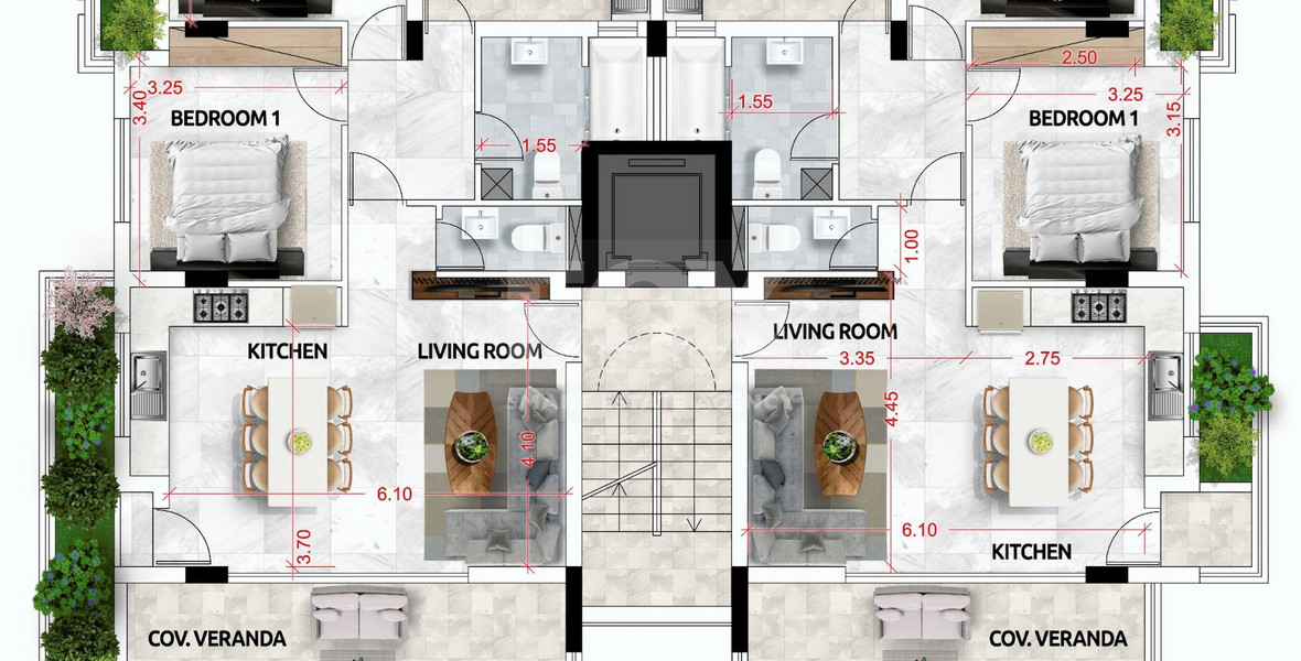 Brand new-Modern Design Two Bedroom Apartment
