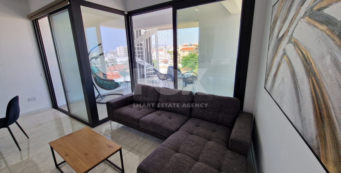 Luxurious fully furnished two-bedroom penthouse to rent in Petrou & Pavlou