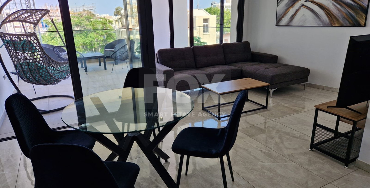 Luxurious fully furnished two-bedroom penthouse to rent in Petrou & Pavlou