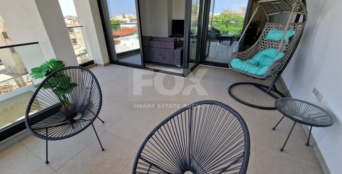 Luxurious fully furnished two-bedroom penthouse to rent in Petrou & Pavlou