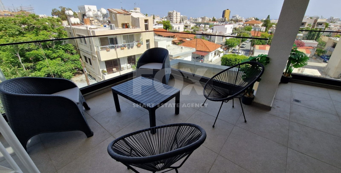 Luxurious fully furnished two-bedroom penthouse to rent in Petrou & Pavlou