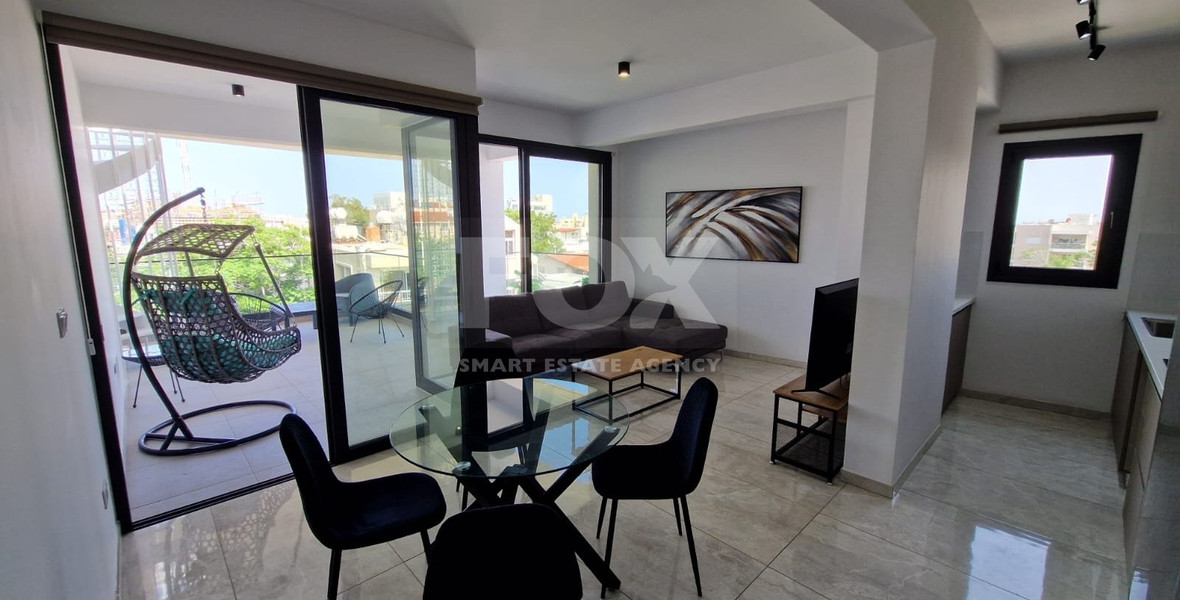 Luxurious fully furnished two-bedroom penthouse to rent in Petrou & Pavlou