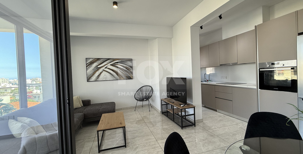 Luxurious fully furnished two-bedroom penthouse to rent in Petrou & Pavlou