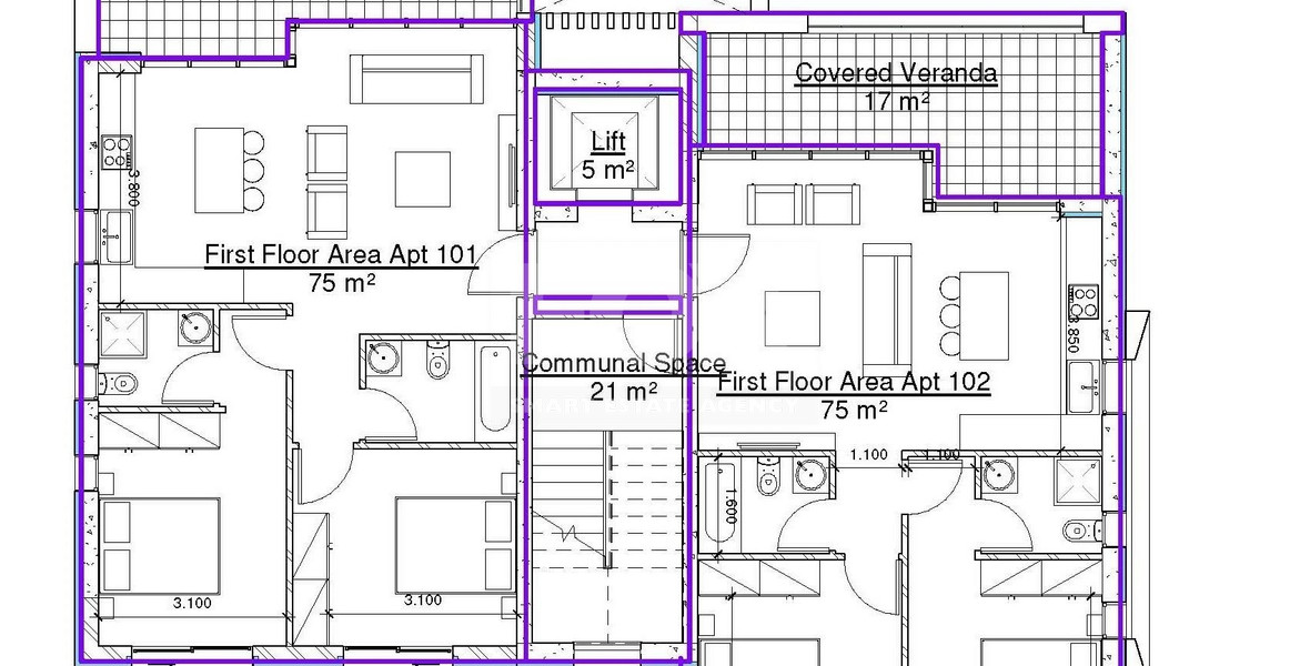 Two bedroom luxury apartment in a privileged area in Paphos