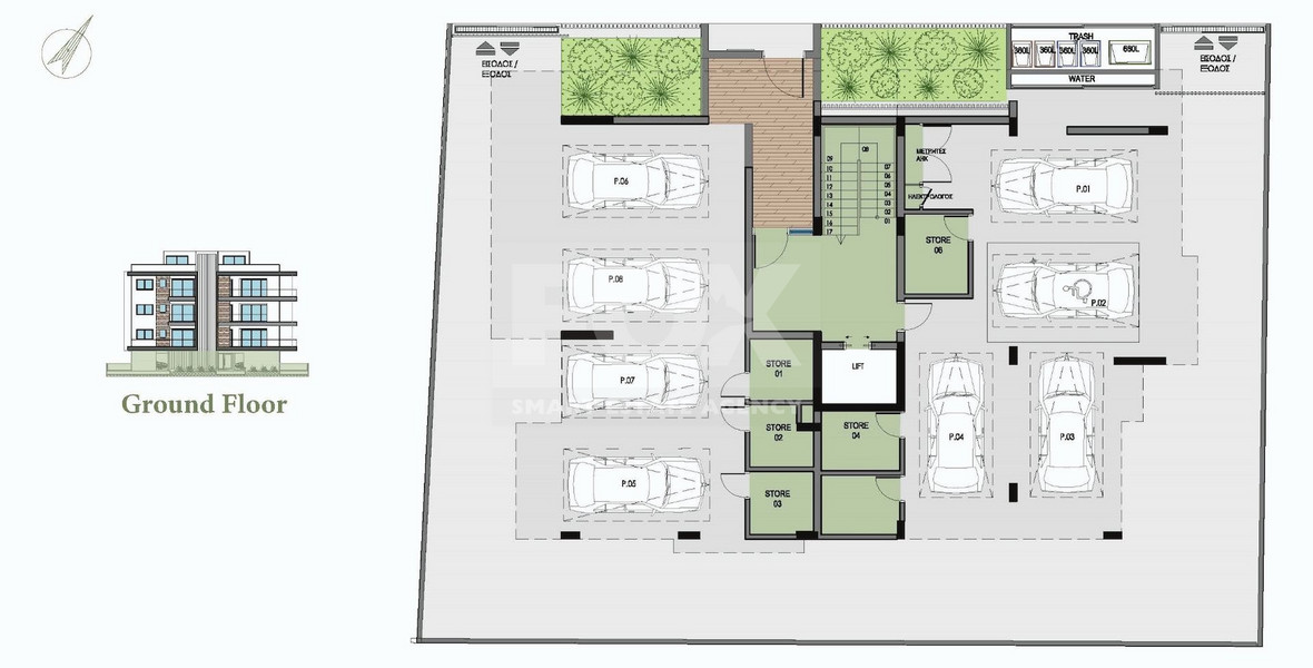 Top floor three bedroom apartment with Roof Garden for sale in Columbia, Limassol