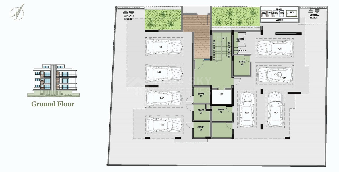 Top floor three + bedroom apartment with Roof Garden for sale in Columbia, Limassol